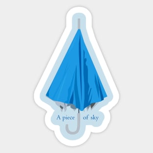 A blue umbrella Sticker